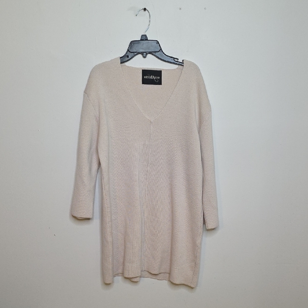 Ootod'Ame Women's Merino Wool Beige Sweater Dress Size 6